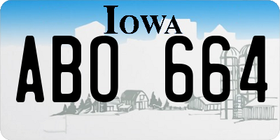 IA license plate ABO664