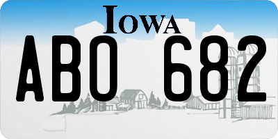 IA license plate ABO682