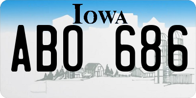 IA license plate ABO686