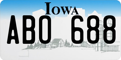 IA license plate ABO688