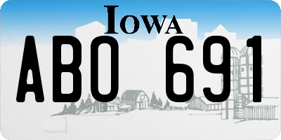 IA license plate ABO691