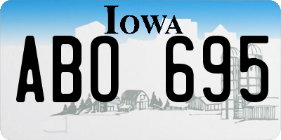 IA license plate ABO695