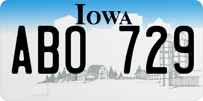 IA license plate ABO729