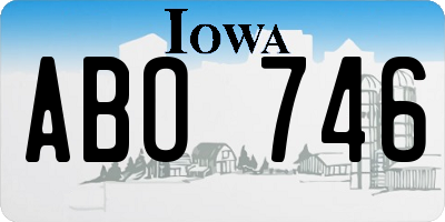 IA license plate ABO746