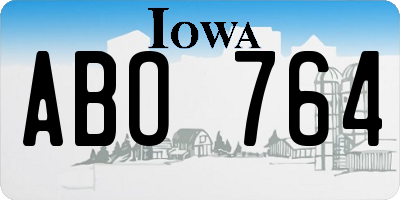 IA license plate ABO764