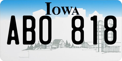 IA license plate ABO818
