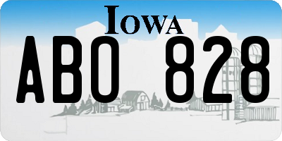 IA license plate ABO828