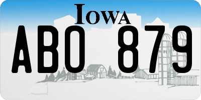 IA license plate ABO879