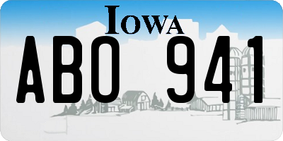 IA license plate ABO941
