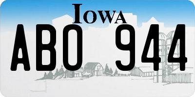 IA license plate ABO944