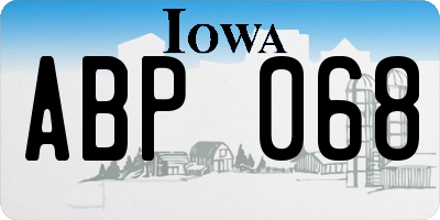 IA license plate ABP068
