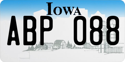 IA license plate ABP088