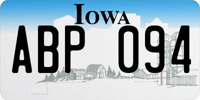 IA license plate ABP094