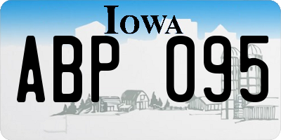 IA license plate ABP095
