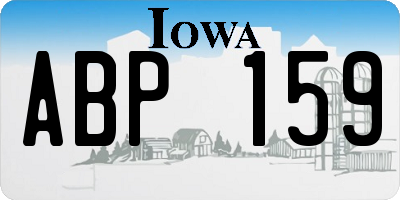 IA license plate ABP159