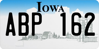 IA license plate ABP162
