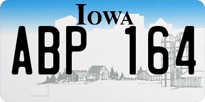 IA license plate ABP164