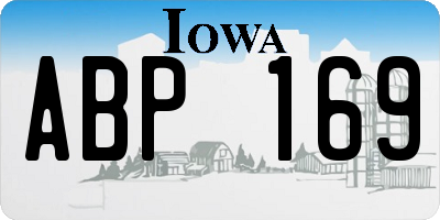 IA license plate ABP169
