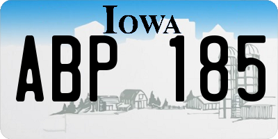 IA license plate ABP185