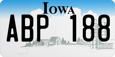 IA license plate ABP188