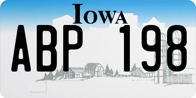 IA license plate ABP198