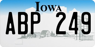 IA license plate ABP249
