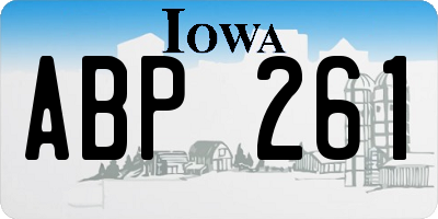IA license plate ABP261