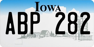 IA license plate ABP282