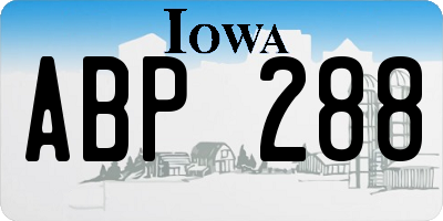 IA license plate ABP288
