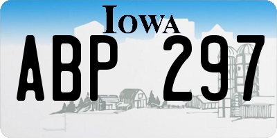 IA license plate ABP297