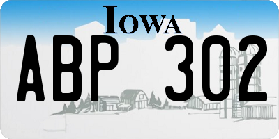 IA license plate ABP302