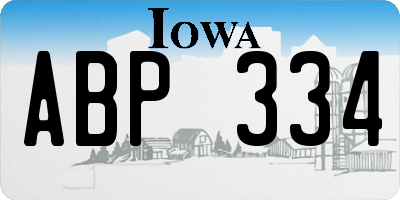 IA license plate ABP334