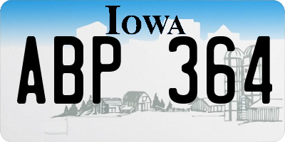 IA license plate ABP364