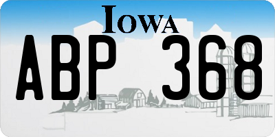 IA license plate ABP368