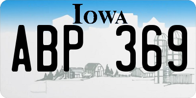 IA license plate ABP369