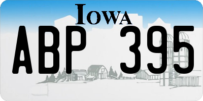 IA license plate ABP395