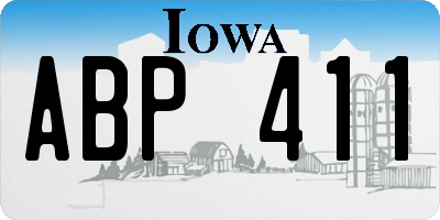 IA license plate ABP411