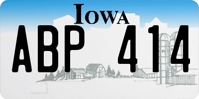 IA license plate ABP414