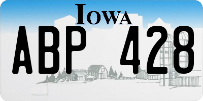 IA license plate ABP428