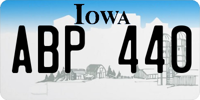 IA license plate ABP440