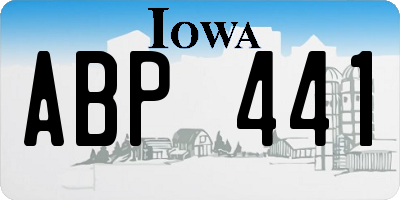 IA license plate ABP441