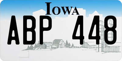 IA license plate ABP448