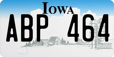 IA license plate ABP464