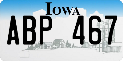 IA license plate ABP467