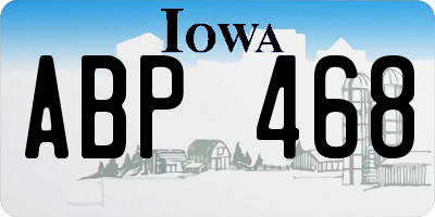 IA license plate ABP468