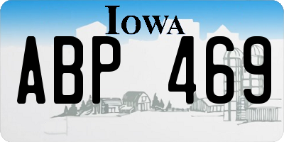 IA license plate ABP469