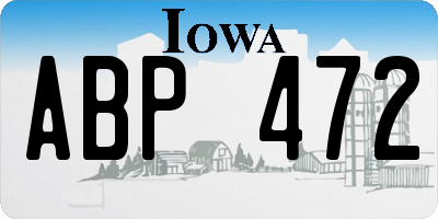 IA license plate ABP472