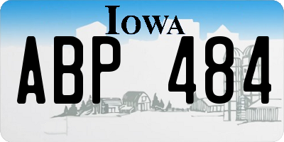 IA license plate ABP484
