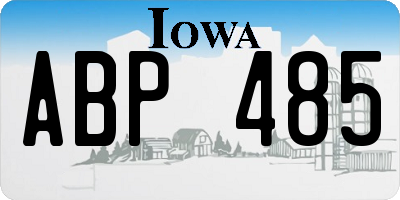 IA license plate ABP485