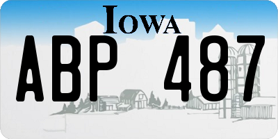 IA license plate ABP487